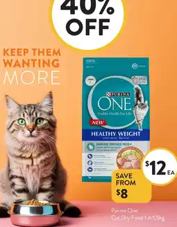 Foodworks Purina One Cat Dry Food offer