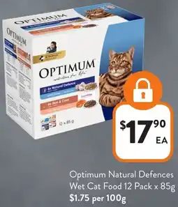 Foodworks Optimum Natural Defences Wet Cat Food offer