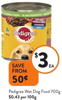 Foodworks Pedigree Wet Dog Food offer