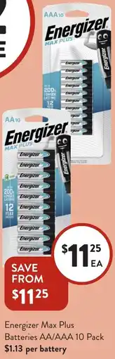 Foodworks Energizer Max Plus offer