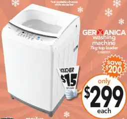 Cheap as Chips Germanica washing machine 7kg top loader offer