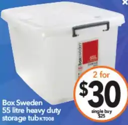 Cheap as Chips Box Sweden 55 litre heavy duty storage tub offer