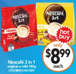 Cheap as Chips Nescafé 3 in 1 original or mild offer