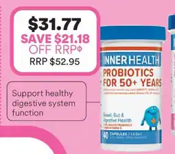Priceline Inner health probiotics for 50+ years offer