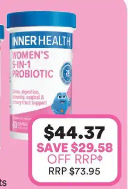 Priceline Inner health women's 5-in-1 probiotic offer