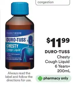 Priceline Duro-tuss chesty cough liquid 6 years+ offer