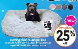 Cheap as Chips Calming plush round pet bed small offer