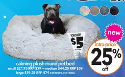 Cheap as Chips calming plush round pet bed large offer