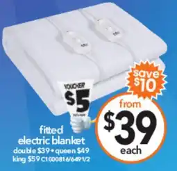 Cheap as Chips Fitted electric blanket king offer