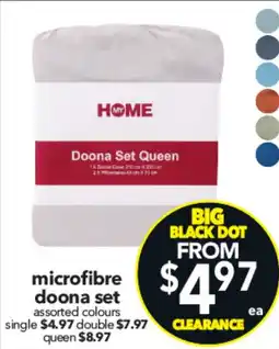 Cheap as Chips Microfibre doona set queen offer