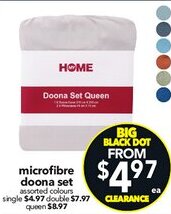 Cheap as Chips Microfibre doona set queen offer