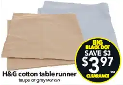 Cheap as Chips H&g cotton table runner offer