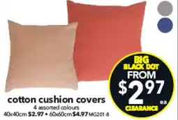 Cheap as Chips Cotton cushion covers offer