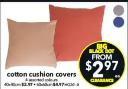Cheap as Chips Cotton cushion covers offer