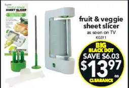 Cheap as Chips Fruit & veggie sheet slicer offer