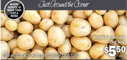 Friendly Grocer Washed potatoes offer