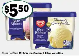 Friendly Grocer Street's blue ribbon ice cream offer