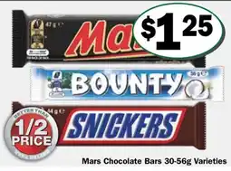 Friendly Grocer Mars chocolate bars varieties offer