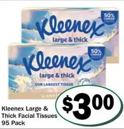 Friendly Grocer Kleenex large & thick facial tissues offer