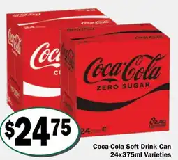 Friendly Grocer Coca-cola soft drink can offer