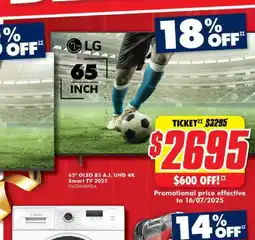The Good Guys 65" oled b5 a.i. uhd 4k smart tv 2025 offer