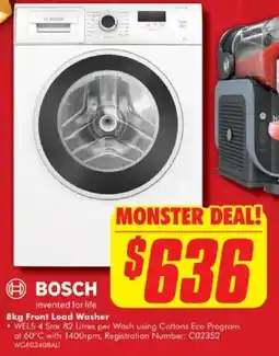 The Good Guys 8kg front load washer offer