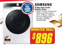 The Good Guys Samsung 8.5kg-6kg combo washer dryer offer