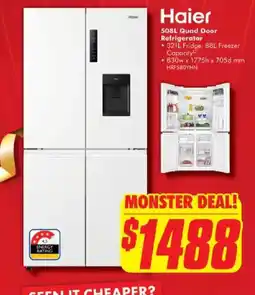 The Good Guys Haier 508l quad door refrigerator offer