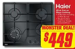 The Good Guys Haier 60cm gas on glass cooktop offer