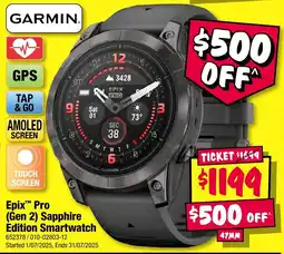 JB Hi-Fi Garmin epix pro (gen 2) sapphire edition smartwatch offer