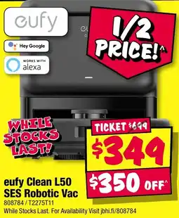 JB Hi-Fi Eufy clean l50 ses robotic vac offer