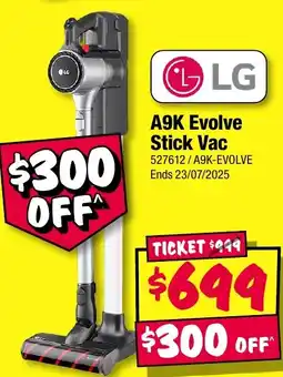 JB Hi-Fi A9k evolve stick vac offer