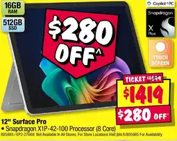 JB Hi-Fi 12" surface pro offer