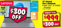 JB Hi-Fi 15" ideapad slim 3 notebook offer
