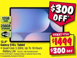 JB Hi-Fi 12.4'' galaxy s10+ tablet offer