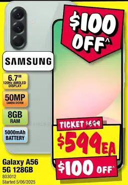 JB Hi-Fi Galaxy a56 5g 128gb offer