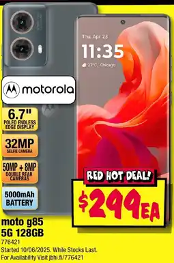 JB Hi-Fi Moto g85 5g 128gb offer