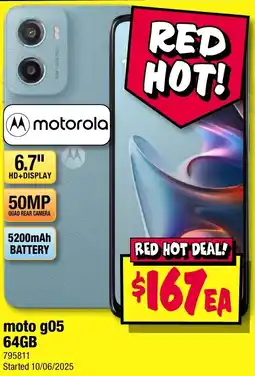 JB Hi-Fi Moto g05 64gb offer