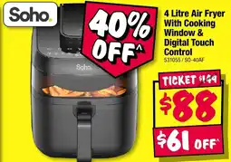JB Hi-Fi 4 litre air fryer with cooking window & digital touch control offer
