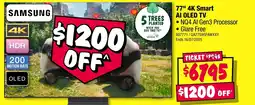JB Hi-Fi 77" 4k smart ai oled tv offer