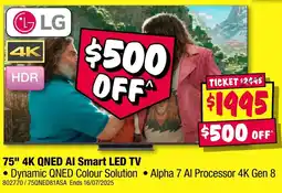 JB Hi-Fi 75" 4k qned ai smart led tv offer
