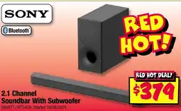 JB Hi-Fi 2.1 channel soundbar with subwoofer offer