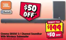 JB Hi-Fi Cinema sb550 3.1 channel soundbar with wireless subwoofer offer