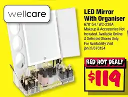 JB Hi-Fi Led mirror with organiser offer