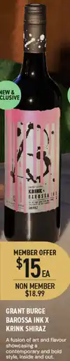 Dan Murphy's Grant Burge Barossa Ink X Krink Shiraz offer