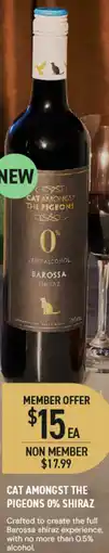 Dan Murphy's Cat Amongst The Pigeons 0% shiraz offer
