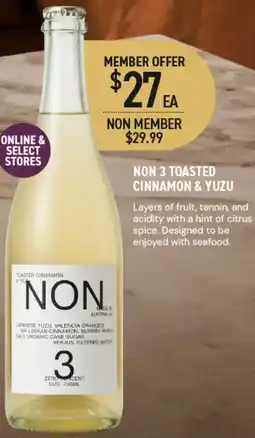 Dan Murphy's Non 3 Toasted Cinnamon & Yuzu offer