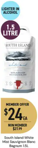 Dan Murphy's South Island White Mist Sauvignon Blanc Bagnum offer