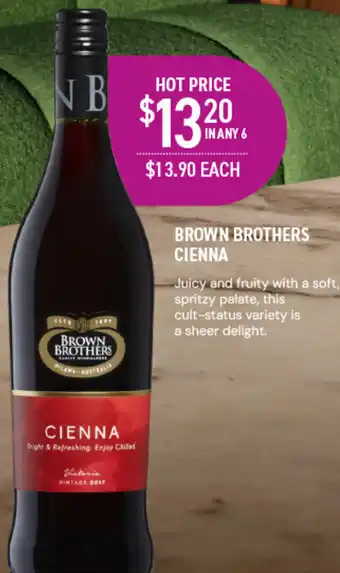 Dan Murphy's Brown Brothers Cienna offer