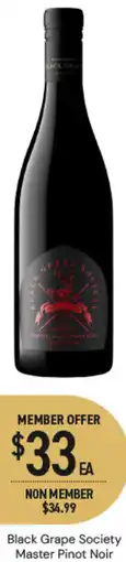 Dan Murphy's Black Grape Society Master Pinot Noir offer